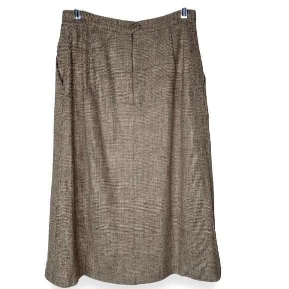 Vintage 70s Wool Suit 2 Piece Skirt Blazer Peabody House Houndstooth Size 11 12 - Picture 5 of 15